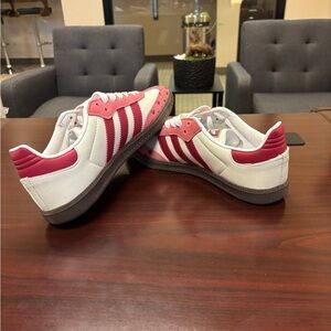 Adidas Pink and White Sneakers